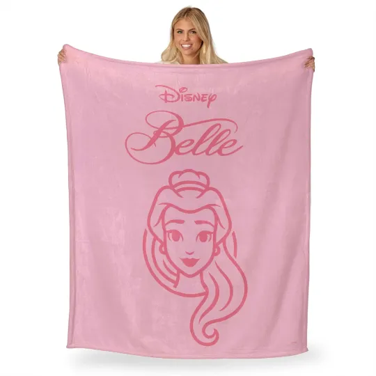 Discover Disney Princesses Iconic Belle Disneyland Fleece Blanket