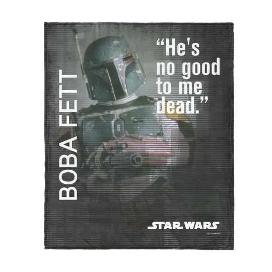 Disney Star Wars Classic Star Wars Quotes Boba Fett Cozy Fleece Blanket