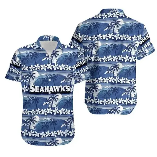 Discover Seattle Football Coconut Trees Gift For Fan Hawaii Shirt