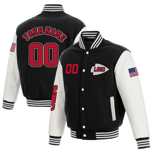 Print Kansas City Football Varsity Jacket, Chief Sports Apparel, Kansas City Shirt, Game Day Outfit, Gifts For Her, Baseball Unisex