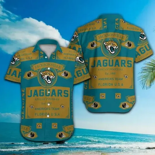 Discover Jacksonville Football Short Sleeve Button Up Tropical Hawaiian Shirt VER027