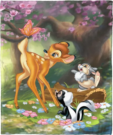 Discover Sweet Bambi Dear Disney Classics DisneyFriends Fleece Blanket