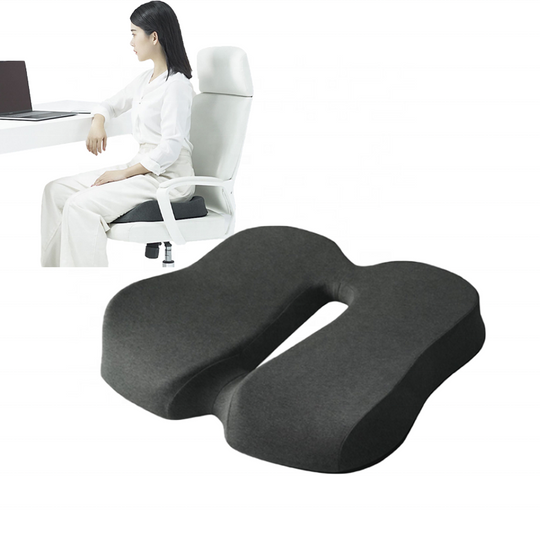Discover Memory Foam Sit Bone Relief Seat Cushion for Butt Lower Back Hamstrings Hips Ischial Tuberosity Reduce Fatigue for Chair