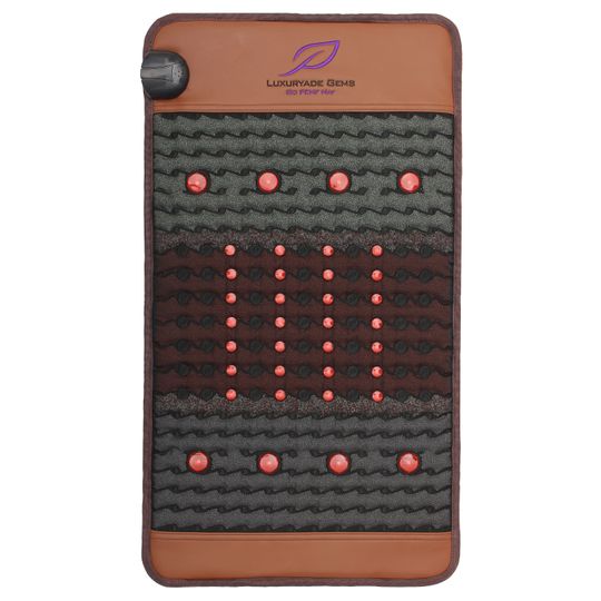 Discover Luxuryade K85 PEMF Bio Therapy Mat Photon Red Light NIR Cushion far Infrared Tourmaline Jade Mini Sauna Massage Mattress