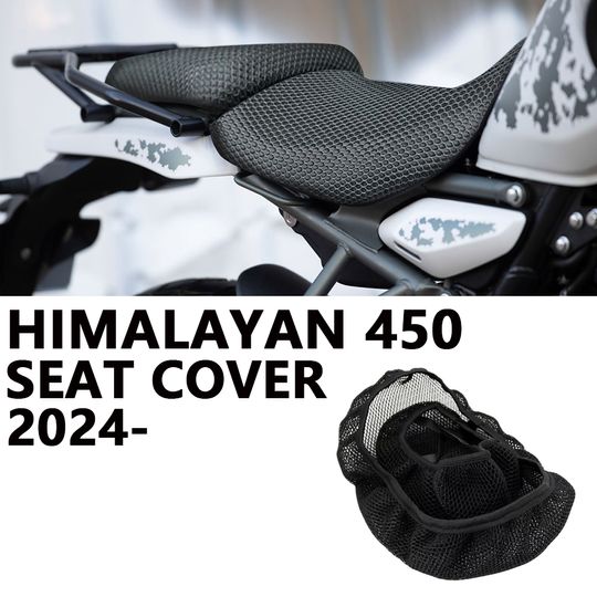 Discover Motorcycle 3D Airflow Seat Covers For Royal Enfield Himalayan 450 2024- NEW Seat Protect Cushion 3D Honeycomb Mesh Seat Cushion