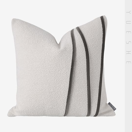 Discover Decorative Cushion Cover for Living Room Linen Cotton Patchwork Square Pillow Cover Solid Floral Throw Pillows Sofa Cushions