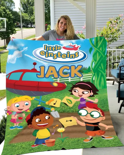 Discover Disney Little Einstein's Custom Name Mink Touch Soft Fleece Blanket Homw Decor