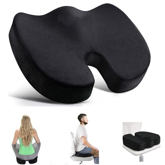 Discover Travel Seat Cushion Memory Foam U-Shaped Pillow for Chair Cushion Pad Car Office Hip Support Massage Orthopedic Pillow