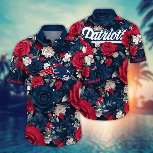 Discover New England Football Sunset Wave Hawaiian Shirt Unisex S-5XL
