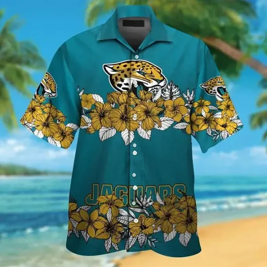 Discover Jacksonville Football Short Sleeve Button Up Tropical Hawaiian Shirt VER029