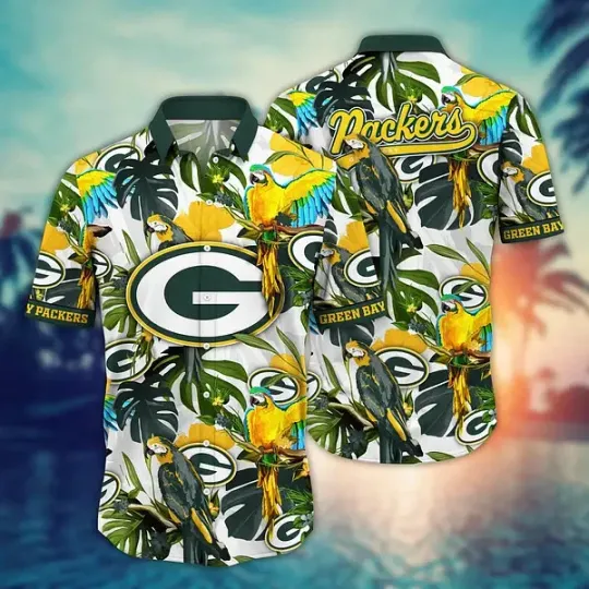 Discover Green Bay Football Hawaiian Shirt Sun-Uptime Aloha Shirt