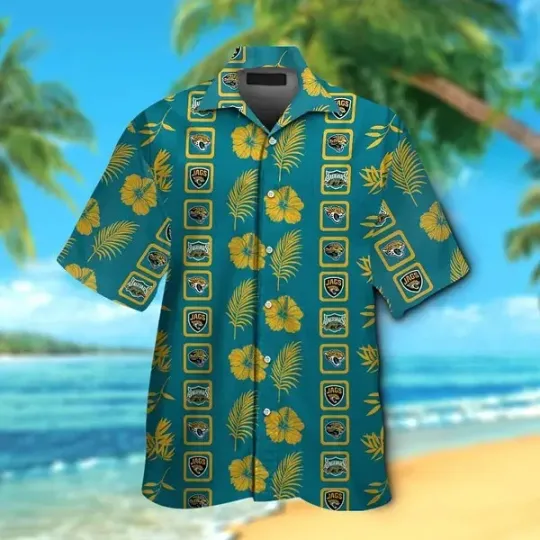Discover Jacksonville Football Short Sleeve Button Up Tropical Hawaiian Shirt VER028