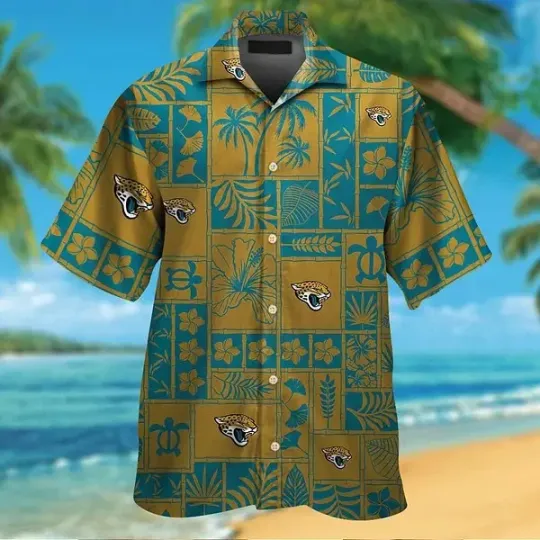 Discover Jacksonville Football Short Sleeve Button Up Tropical Hawaiian Shirt VER03