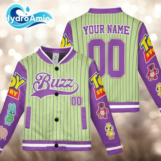 Discover Custom Buzz Lightyear Varsity Jacket Inspired Toy Story, Disney Baseball Jacket, Matching Team Outfit, Disney Varsity Uniform, Birthday Gift