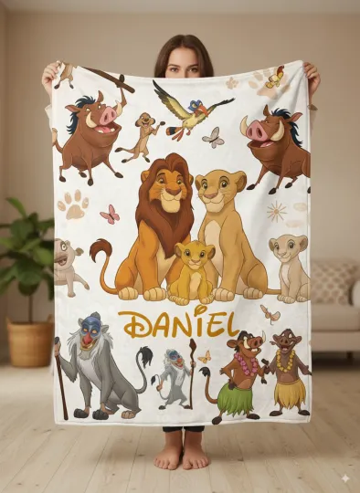 Discover Custom The Lion King Fleece Blanket, Home Decor Gift