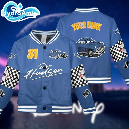 Discover Custom Doc Hudson Varsity Jacket, Personalized Disney Cars Baseball Jacket, Disney Cars Kids Youth Adult Varsity Jacket