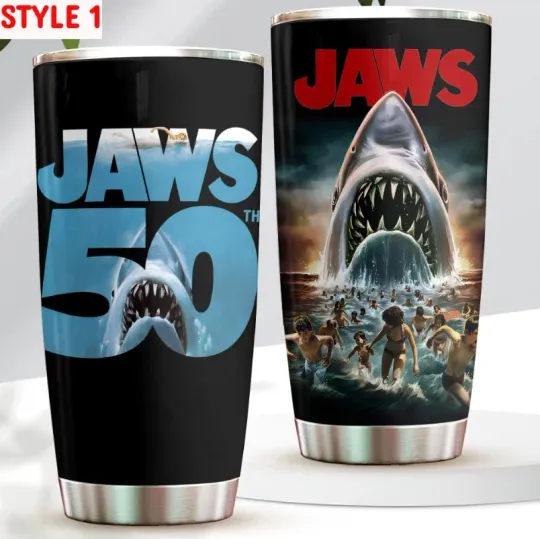Discover Jaws 50Th Anniversary 1975-2025 Size 20Oz Tumbler Cup