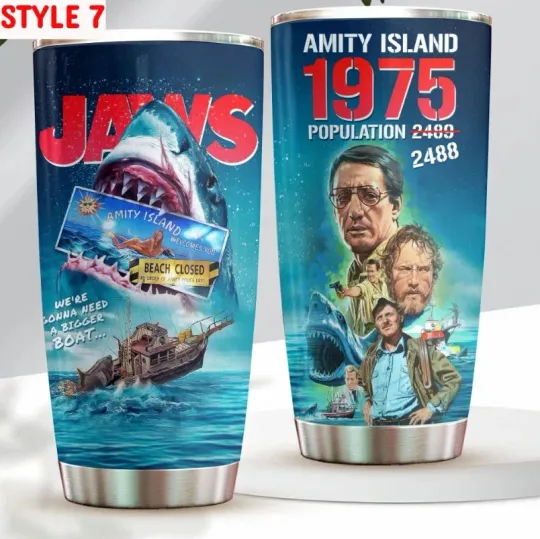 Discover Jaws 50Th Anniversary 1975-2025 20Oz Tumbler Cup