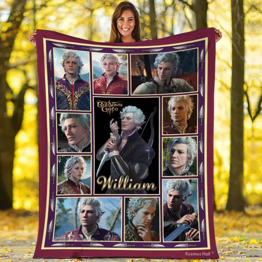 Discover Personalized Baldur's Gate Astarion Blanket  Baldur's Gate 3 Fleece Blanket