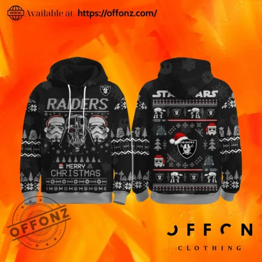 Discover Las Vegas Star Wars Merry Darth Vader Christmas 2025 Hoodie 3D