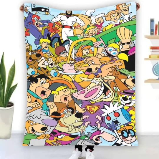 Discover Rare! Cartoons Collection Fleece Blanket, Gift for Kid