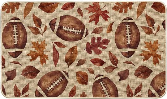 Discover Artoid Mode Rugby Maple Leaves Doormat Indoor Outdoor Floor Mat Fall Home Decor