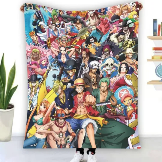 Anime One Piece Fleece Blanket, Gift for Kid