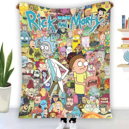 Discover Rick And Rickandmorty Fleece Blanket, Gift for Kid
