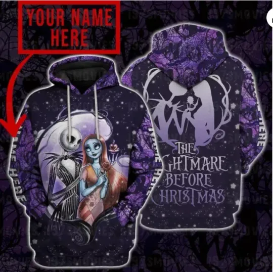 Discover Personalized The Nightmare Before Christmas Jack & Sally 3D HOODIE BEST PRICE