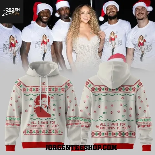 Discover Mariah Carey It’s Time 2025 Christmas Happy Holiday Hoodie 3D BS379