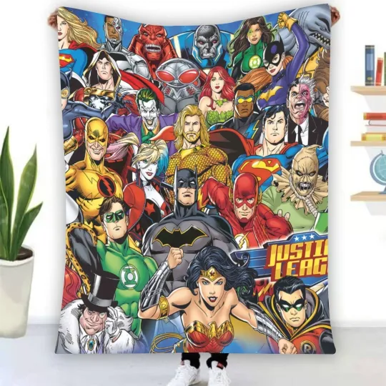 Discover DC Comic Justice League Fleece Blanket, Gift for Kid