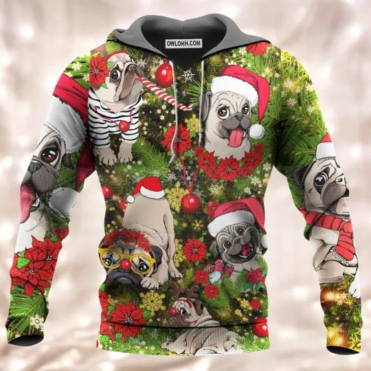 Discover Christmas Have A Little Pugmas Hoodie