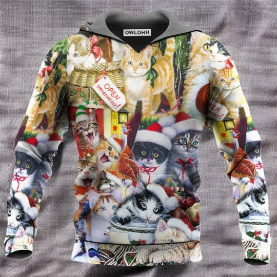 Discover Christmas Cat Love Xmas Hoodi
