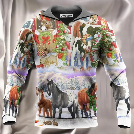 Christmas Farm Merry Xmas To Everyone Hoodie