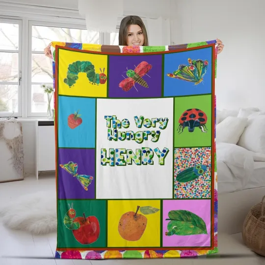Discover Custom Name The Very Hungry Caterpillar Blanket, The Very Hungry Caterpillar