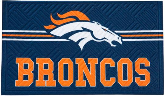 Discover Team Sports America Football Entrance Doormat Embossed Cross Hatch