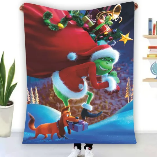 Discover The funny character Christmas Fleece Blanket, Gift for Kid