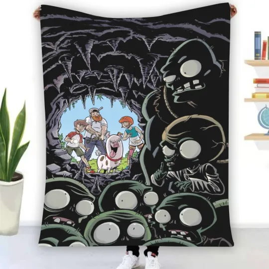 Plants Vs Zombies Fleece Blanket, Gift for Kid