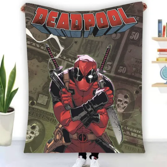 Deadpool Superhero Fleece Blanket, Gift for Kid