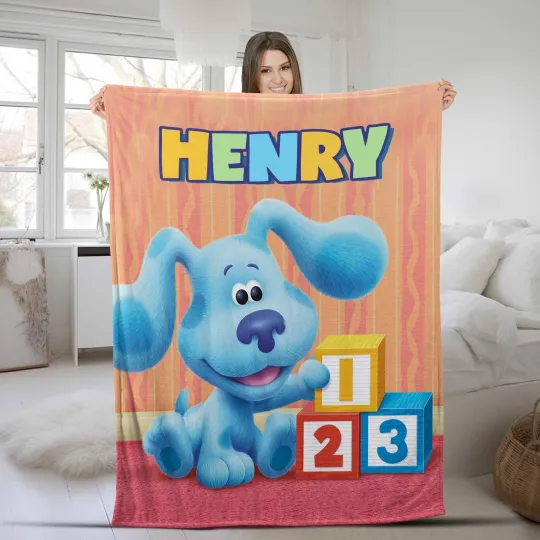 Discover Blue Clues Blanket Blue Clues Fleece Blanket Blue Clues Birthday Blanket Gift