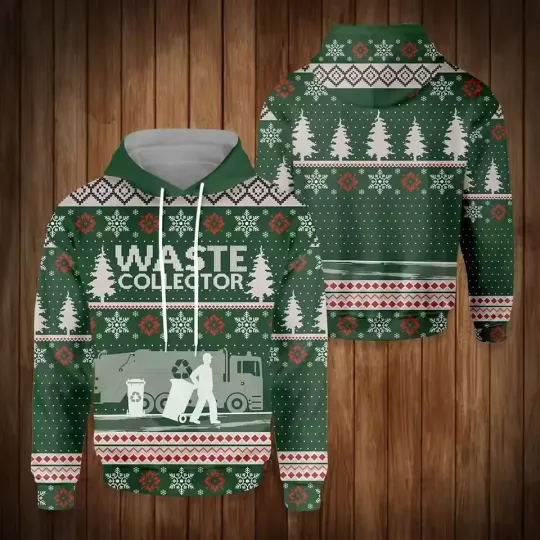 Discover Christmas Waste Collector Hoodie Jumper Holiday Gift Pullover Top