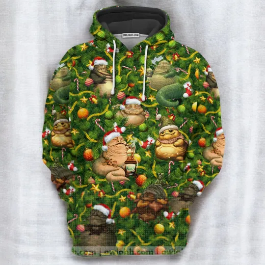 Discover Christmas Star Wars Jabba The Hutt Comfort And Joy Hoodie