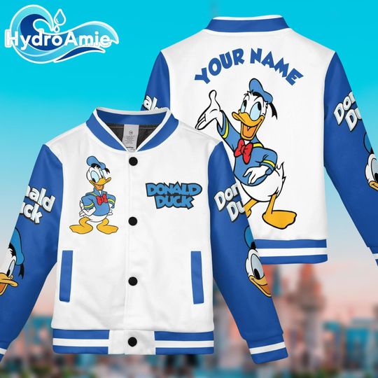 Discover Custom Disney Donald Duck Baseball Jacket, Disney Donald Duck Varsity, Disneyland Baseball Team Matching Outfit, Birthday Gift