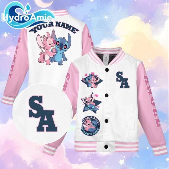Discover Custom Disney Lilo & Stitch Baseball Jacket, Stitch Angel Jumba Pleakley Group Kids Youth Adult Baseball Team Varsity, Stitch Group Jackets