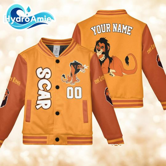 Discover Custom Scar Varsity Jacket, The Lion King Baseball Jacket