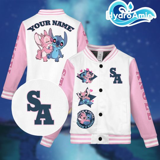 Discover Custom Disney Lilo & Stitch Baseball Jacket, Stitch Angel Jumba Pleakley Group Kids Youth Adult Baseball Team Varsity, Stitch Group Jackets