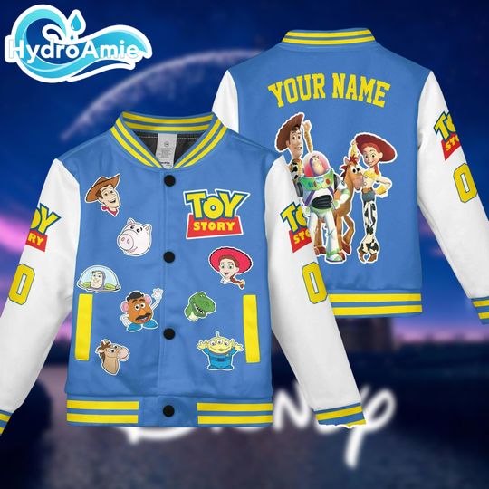 Discover Custom Toy Story Varsity Jacket, Personalized Disney Pixar Baseball Jacket, Disney Toy Story Kids Youth Adult Varsity Jacket