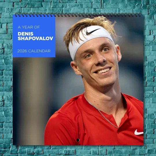 Discover Denis Shapovalov 2026 Wall Calendar, Celebrity 12 Month Wall Calendar for Fans