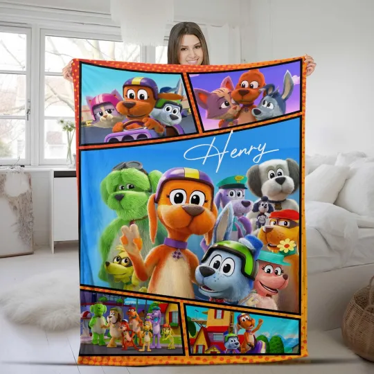 Discover Personalized Go Dog Go Fleece Blanket, Go Dog Go Blanket, Baby Blanket, Custom