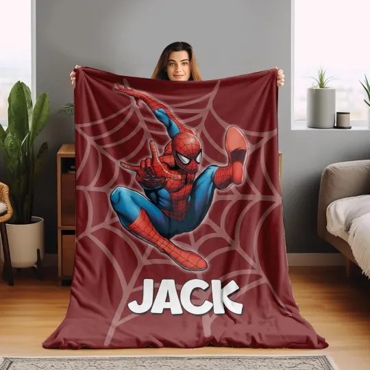 Discover Personalized Spiderman Blanket/Spider Man Fleece Blanket/Spiderman Birthday